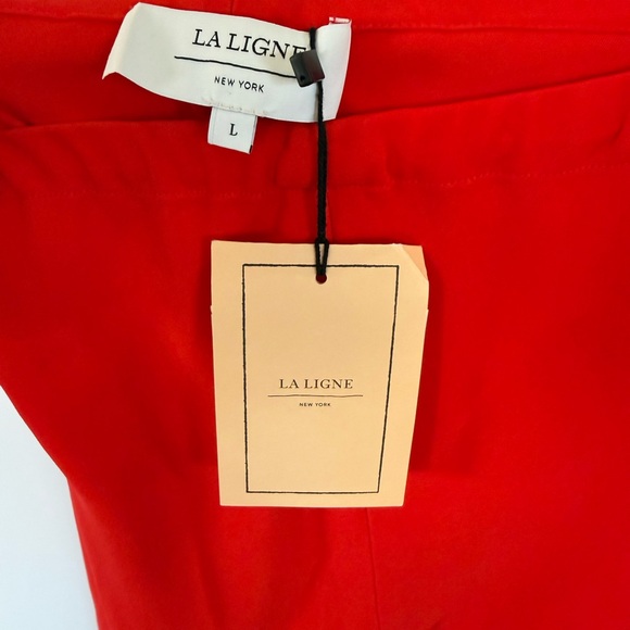 NWT La Ligne Colby Pants in Red - Picture 3 of 9